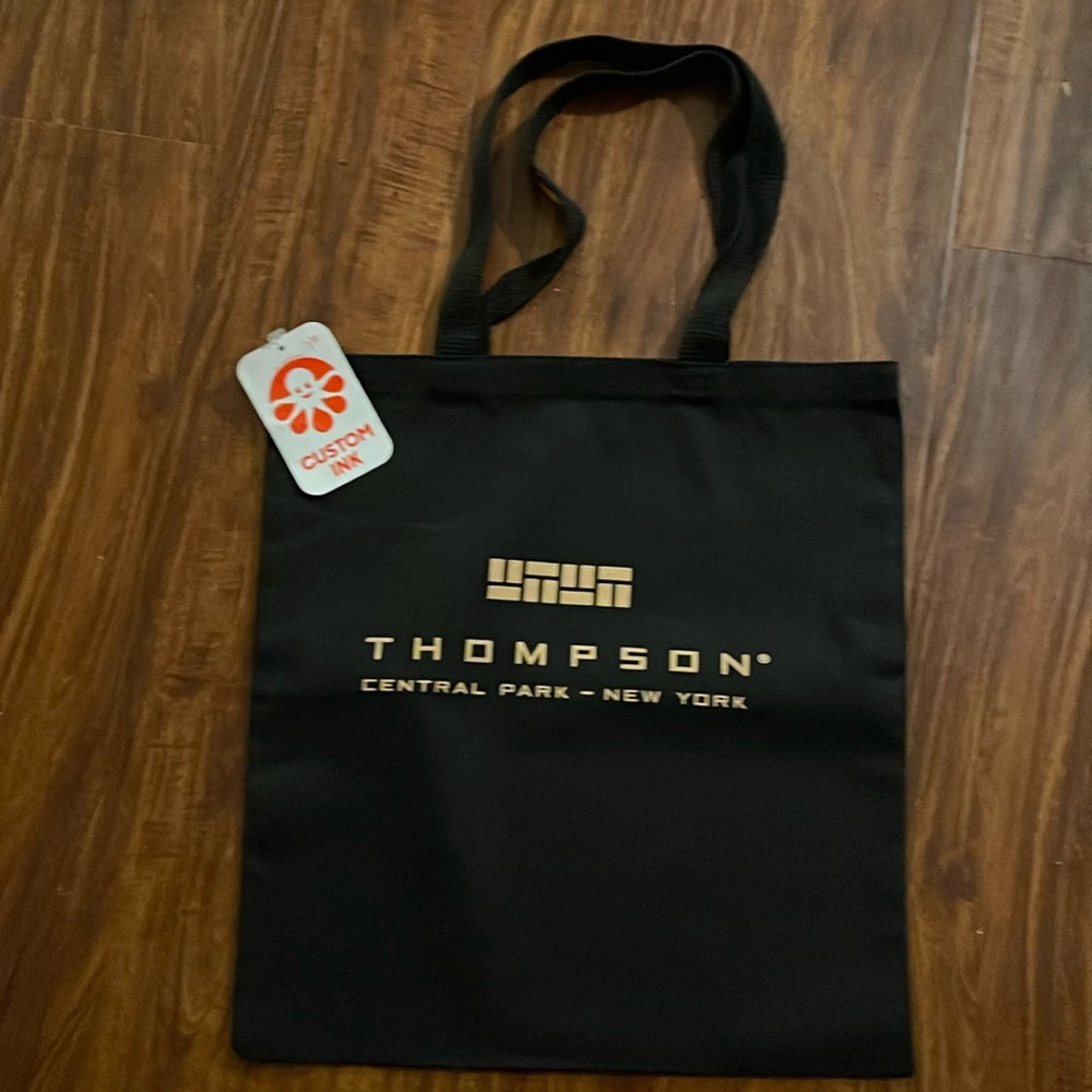 Thompson Hotels Tote Bag - Black Cotton Canvas - Reusable Shopping NWT
